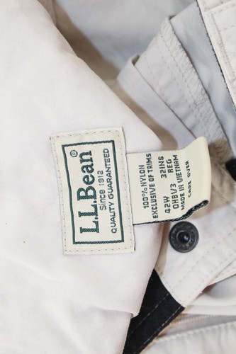 Pantalones cortos de senderismo convertibles de nailon caqui LL BEAN para hombre 42 x 32 - Imagen 3 de 5