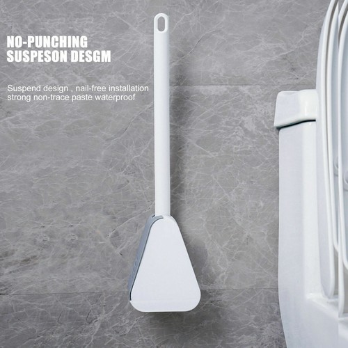 Golf Toilet Brush Long-Handled Toilet Brush Wall-Mounted Silicone Toilet Brush - Picture 11 of 20