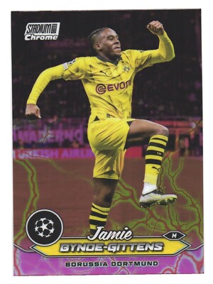 2023-24 Topps Stadium Club Chrome Pink Electric BVB Dortmund Jamie Bynoe-Gittens