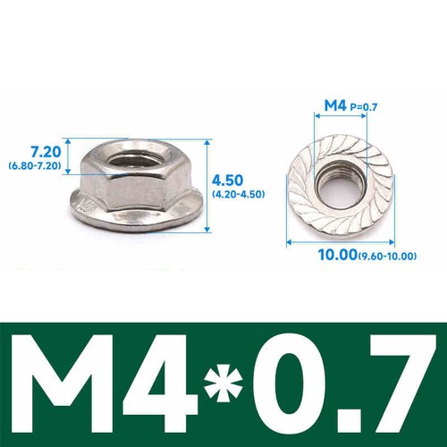 Flanged Nuts Serrated Flange Nut Metric M3 M4 M5 M6 - Picture 15 of 17