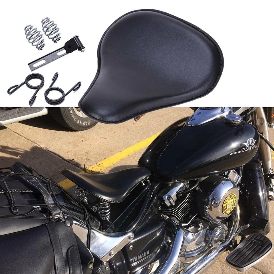 Muelle de asiento individual Bobber para motocicleta Harley Sportster XL1200C XL1200X Chopper Foto 3 de 4