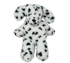 13" VINTAGE DALMATIAN BLACK  WHITE SPOTTED PUPPY DOG STUFFED ANIMAL PLUSH TOY