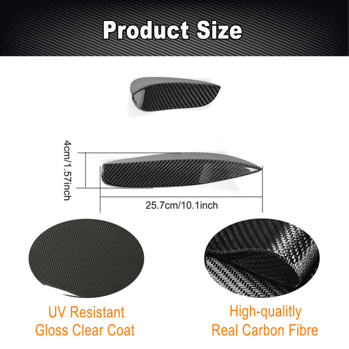 Fit for Benz W205 C205 C63 15-21 REAL Carbon Front Bumper Splitter Canards Fins - Picture 6 of 10