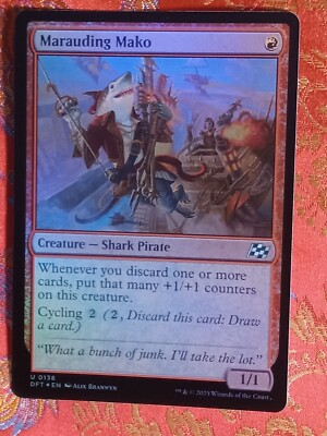 FOIL Marauding Mako Aetherdrift Magic the Gathering MTG ccg Card pirate shark
