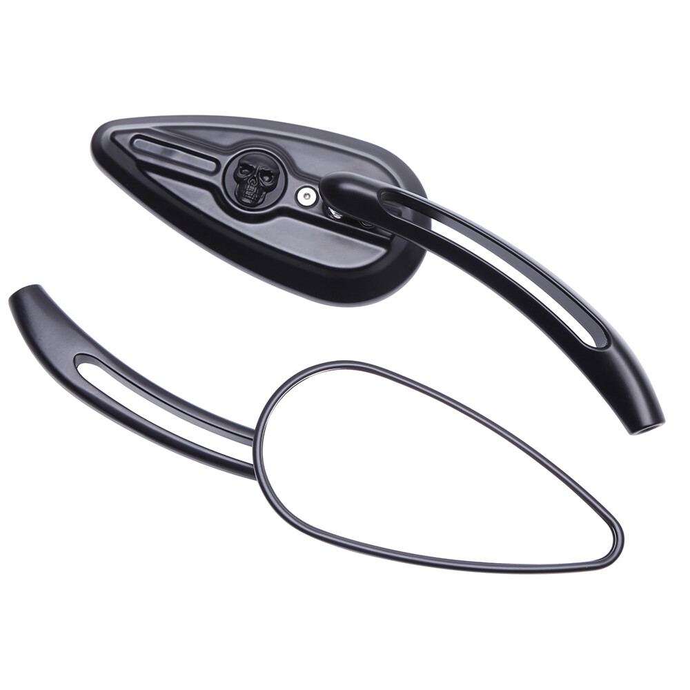 RIDLOG Universal Motorcycle Skull Teardrop Rearview Side