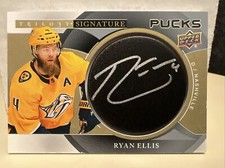 2018-19 Upper Deck Signed Trilogy Hockey Puck #SP-RE Ryan Ellis Nashville AUTO