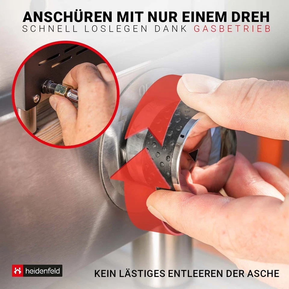 Pizzaofen Gasofen Pizzabackofen Ofen Backofen Edelstahlofen Pizzastein Venezia - Bild 4 von 4