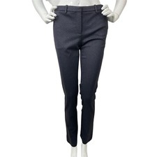 Theory Pant Womens Sz 00 Tailored Trouser Charcoal Multi Trellis Knit Nwt 355