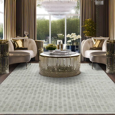 LoomBloom Hand Knotted Modern Textured Tibetan Wool Area Rug Gray 5'11''x9'4''