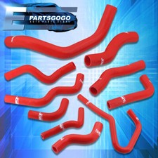 For 89-98 Nissan 240SX S13 S14 SR20 JDM Silicone Coolant Radiator Hoses Kit Red