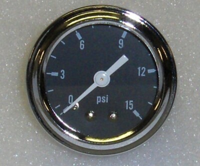 Universal 1-1/2'' Mechanical Analog 15 PSI Fuel Pressure Gauge gas street rod