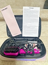 Eva Nyc Mini Healthy Heat Thermal Straightening Brush With  Case￼