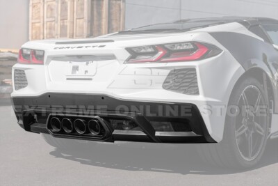 Z06 Style Rear Center Quad Tips Exhaust Exit Grille Diffuser 20-Up ...