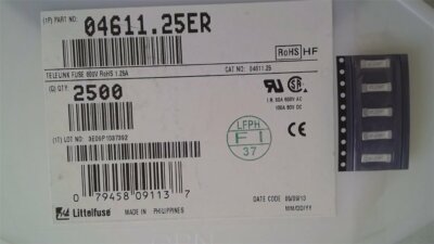5 x SMD-Sicherung - 1,25 A - Langsam - 600 V - NANO² - NEU
