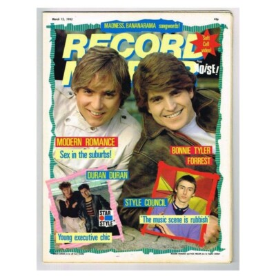 Record Mirror Magazine 12 March 1983 mbox2657  Bonnie Tyler  Style Council  Dura