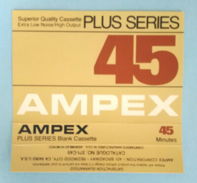 Mc Musicassette Ampex Plus Series 45 Compact Cassette Inlay Cover gebraucht used