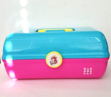 Caboodles Case with Mirror -Model 5626 Pink Blue & Yellow Made In USA