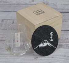 Edo Kiriko Glass Whiskey Glass Drinkware 7.4 oz Coaster  Box NEW