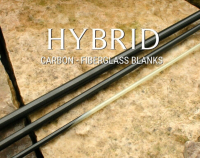5'0'' 2 to 6lbs 3pc UL spinning - BFS HYBRID Rod Blank - Carbon & S2 fiberglass