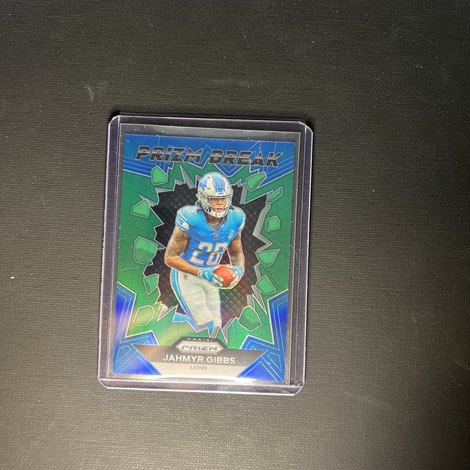 Jahmyr Gibbs Rookie 2023 Panini Prizm Prizm Break Green Prizm #PB-5 Lions