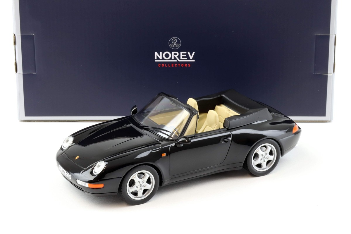 【tteramoto】 NOREV PORSCHE CARRERA Norev 1993 Porsche 911 993 Carrera Cabriolet Black w