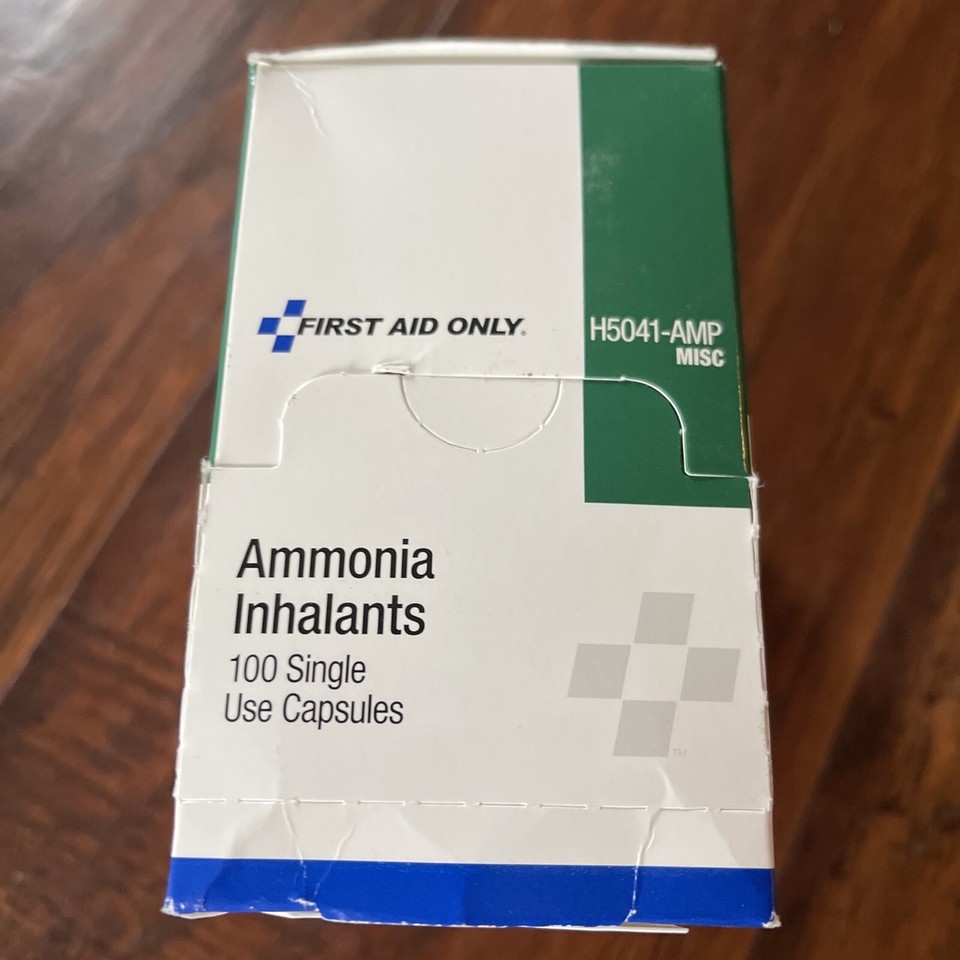 First Aid Only H5041AMP Ammonia Inhalant Ampoules, 100/Box NEW eBay