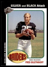 05 Topps Fan Favorites FRED BILETNIKOFF Oakland Raiders Silver&Black Attack MINT