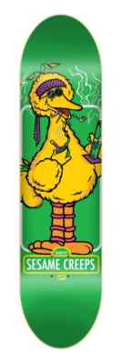 Shorty's Sesame Street Creeps Big Bird Skateboard Deck SUPER RARE