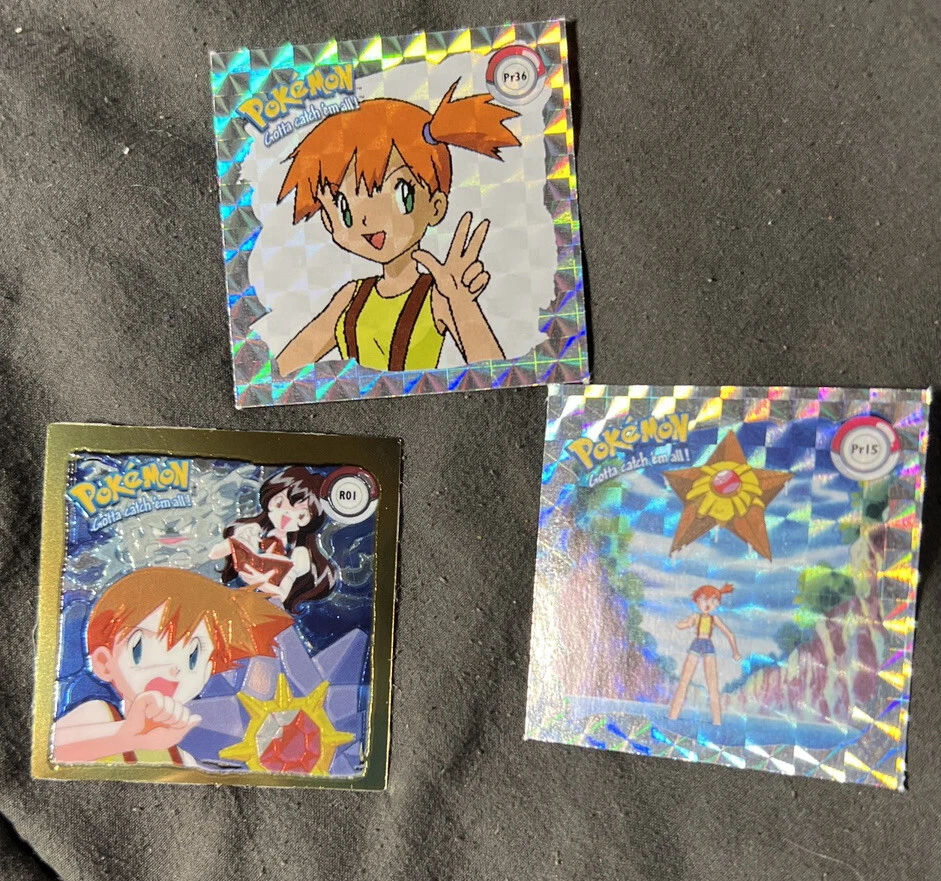 Pokemon Sticker - Misty R01, PR-15, PR-36 - Series 1 - Artbox - Holo #2146