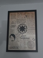 Red Hot Chilli Peppers A4 Poster Framed
