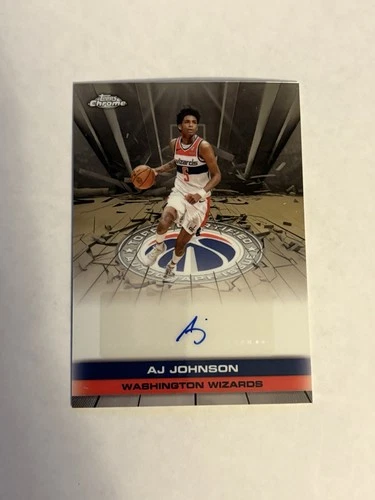2025-26 Topps Chrome AJ Johnson Auto #TAU-AJJ Washington Wizards