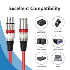 6 Pack Multi-Colored XLR Microphone Cable Audio Mic Cord for Stage Studio AU — image 8