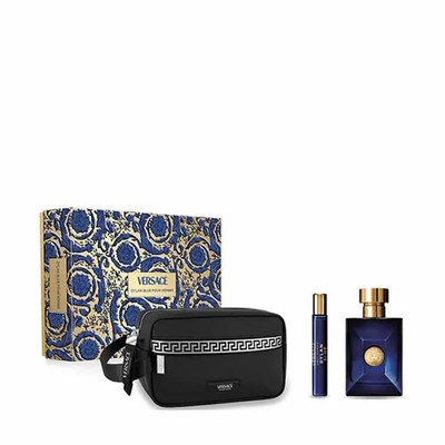 Versace Dylan Blue Pour Homme EdT Herren-Geschenkset 100 ml (3-Teilig) Duft NEU