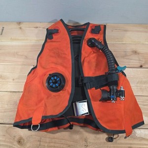 RARE Vintage Orange Scubapro Stabilizing Jacket Stab Scuba Diving BCD Vest Kit
