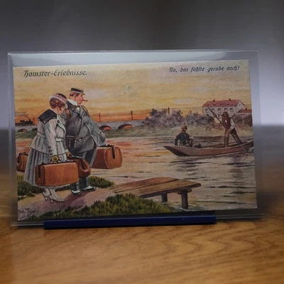 Hamster-Erlebnisse Satire Arthur Thiele WWI Humor Leipzig Gebr Dietrich ugel. AK - Bild 1 von 4