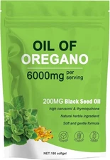 VivoNu Oil of Oregano Capsules | 6000mg Oil of Oregano with Black Seed Oil