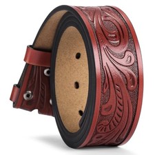 SENDEFN Ratchet Belt Replacement Strap 1 3/8", Leather Belt Strap for 35MM Sl...