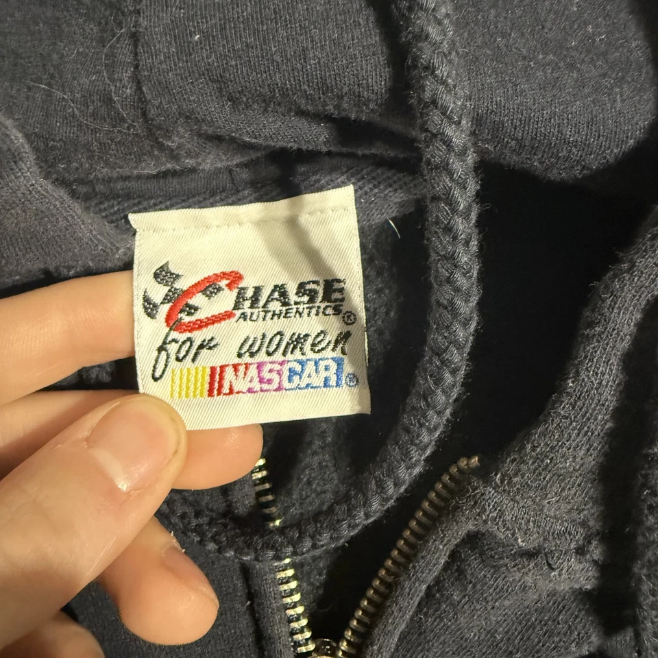 NASCAR Chase Authentics Mujer Negro Cremallera Completa Sudadera con Capucha Talla XL Gráfico Y2K Foto 2 de 4