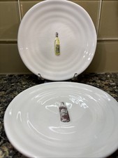 Set of 2 Williams-Sonoma WINE SERIES  Appetizer Cocktail Plates 5.5” Embossed