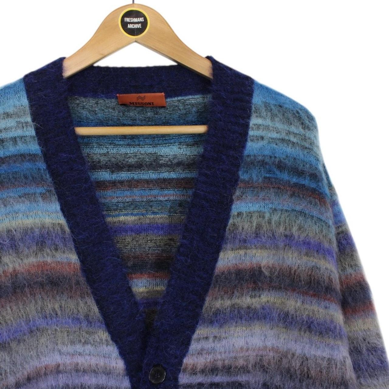 Missoni Multicoloured Button Up Alpaca Wool Blend Knit Cardigan Jumper image 3