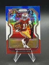 2020 Panini Prizm Brandon Aiyuk Red White Blue Prizm Rookie Card #301 SF 49ers