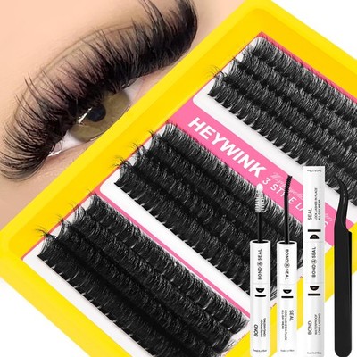 HEYWINK Lash Clusters Kit 60D 80D 100D 1 count (Pack of 1), 60D+80D+100D 
