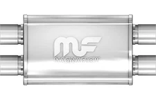 Magnaflow Muffler Dual 4" X 9" Oval 11" Body 17" Overall 2.5" In Out 11379