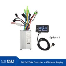 Electric Bike 24V/36V/48V Brushless Controller G51 Display for 250W/350W Motor
