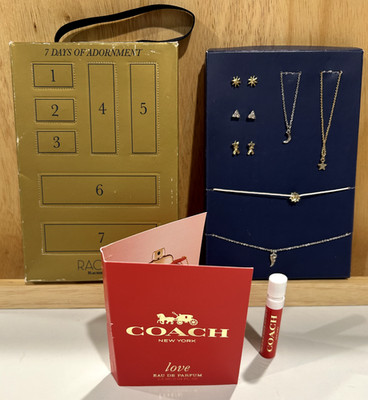 Rachel Roy 7 Days of Adornment Jewelry Set Coach Mini Perfume Fragrance Gift
