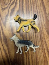 lot of 2 dogs PVC Figures German Shepard Figure and 2008 1943-P1