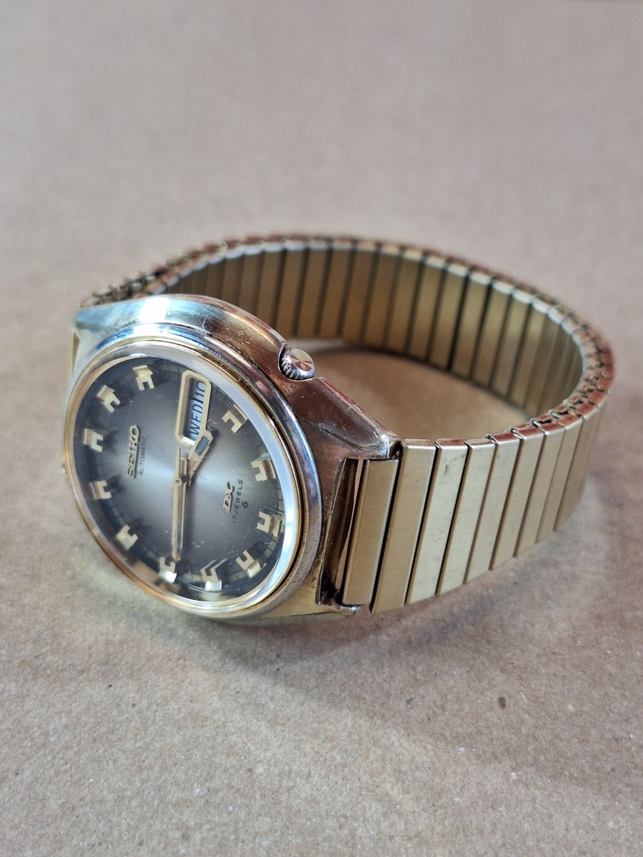 Vtg 1973 Seiko DX Automatic. Smoked Sunburst Dial Gold tone. | eBay