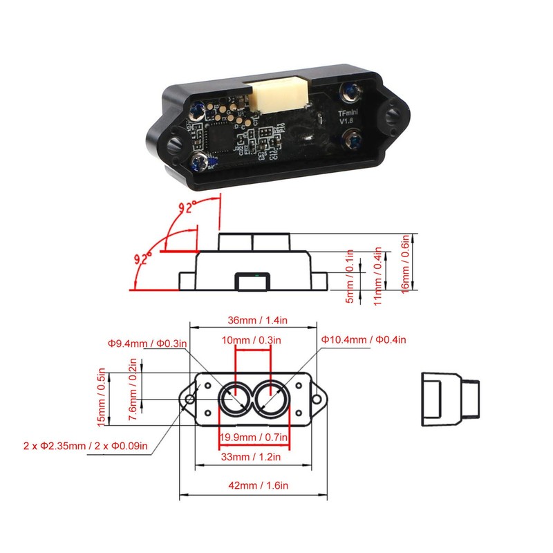 Mini Lidar Sensor Module Long Range Electronic Component For Vehicle Inspection