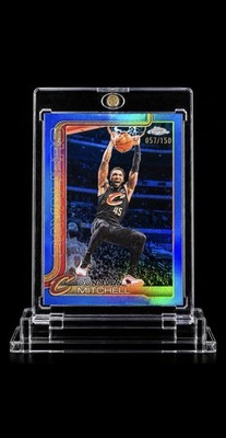 Topps 2025-26 Topps Chrome Donovan Mitchell #69 Blue Refractor /150 