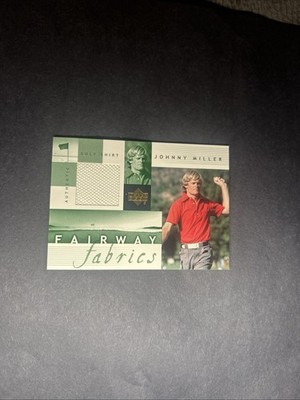 JOHNNY MILLER 2002 UPPER DECK FAIRWAY FABRICS SHIRT SWATCH CARD.